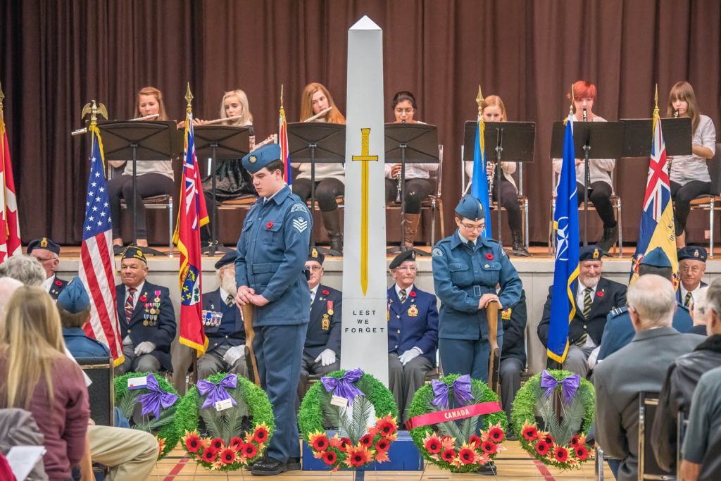 Several hundred people again packed into the Sonora Community Centre for the annual Remembrance Day service on Nov. 11. (Richard McGuire file photo)
