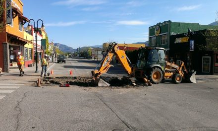 Road work has Main Street through Oliver closed