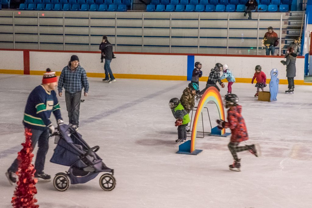 Many families turned out to skate and meet Santa Claus on Saturday during Rockin' With Santa at the Sun Bowl Arena. (Richard McGuire photo)