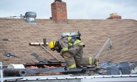 Firefighters respond to roof fire