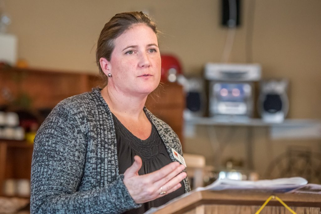 Denise Blashko, executive director with the South Okanagan Chamber of Commerce, was guest speaker at the Rotary Club of Osoyoos recently. (Richard McGuire photo)