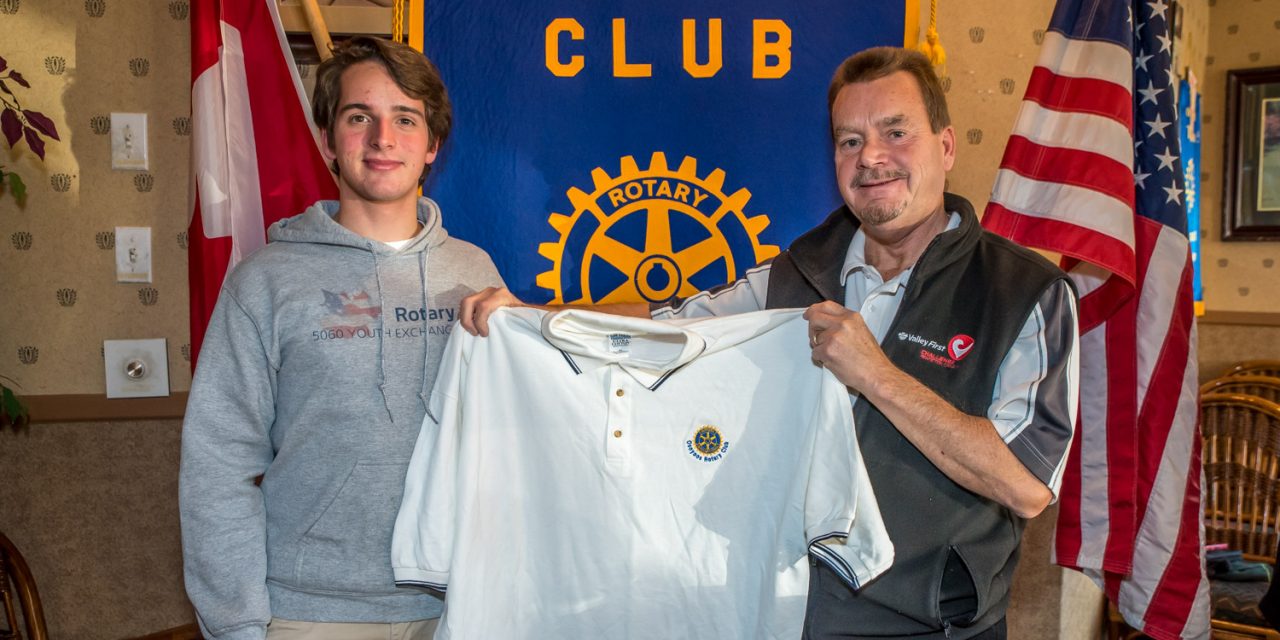Italian Rotary exchange student says he has no time to be homesick