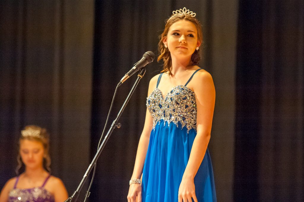 Josie McCullough responds to her impromptu question. (Richard McGuire photo)