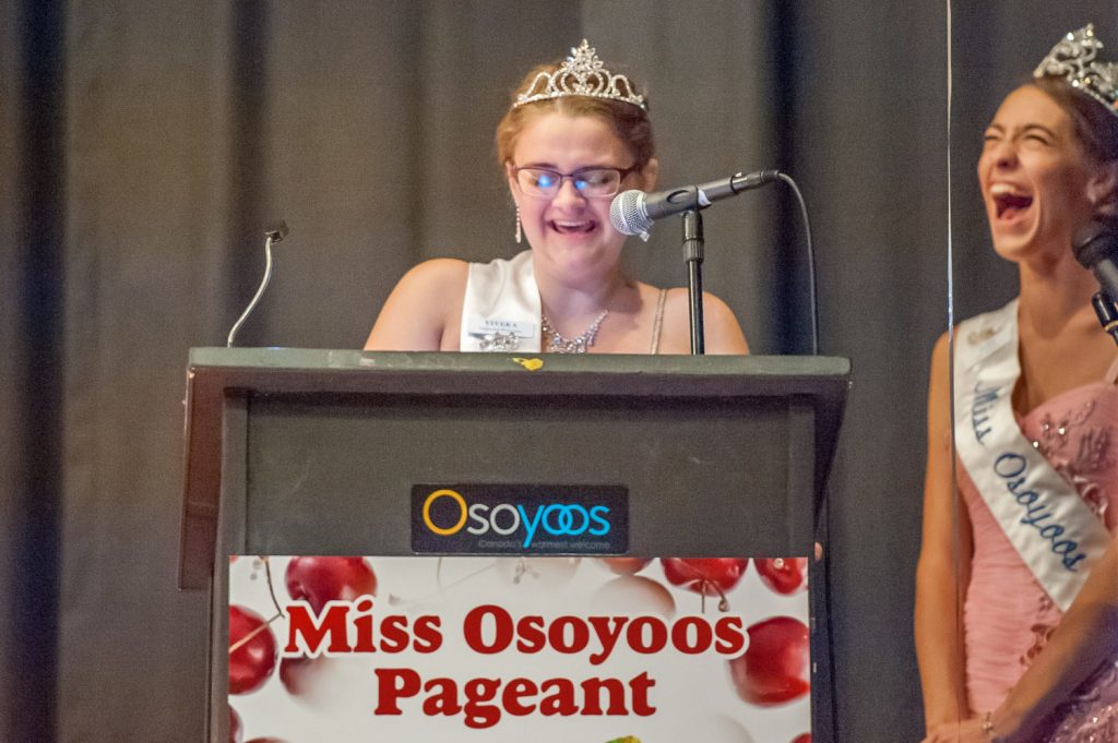 Gina Pereira bursts into laughter when Viveka Jensen talks about overhearing boys point to the royalty and say: "There's my future wife." (Richard McGuire photo)