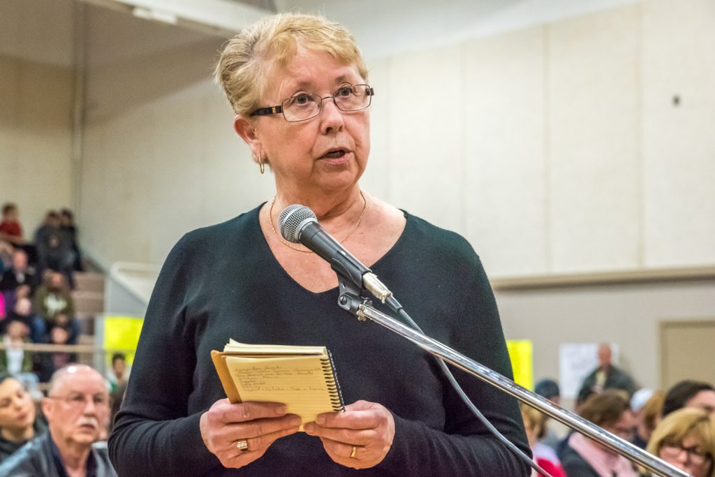 Very Appleby urged citizens to stand up to the provincial government and demand more funding for education locally and across the province. (Richard McGuire photo)