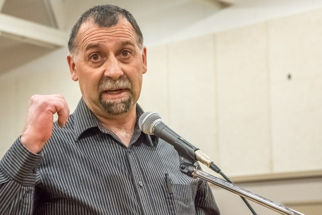 Mark Pendergraft, chair of the Regional District of Okanagan-Similkameen and Area A director, asked trustees at the very least to delay their decision for a year. (Richard McGuire photo)