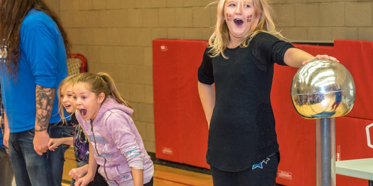 Science World demos enthral kids at Osoyoos Elementary School