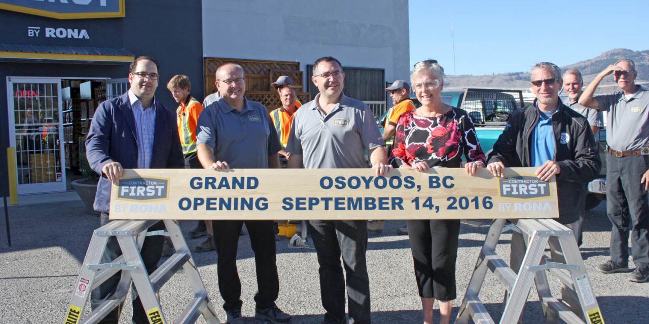 Mielke family thrilled to be back in Osoyoos as Contractors First by Rona outlet holds official grand opening