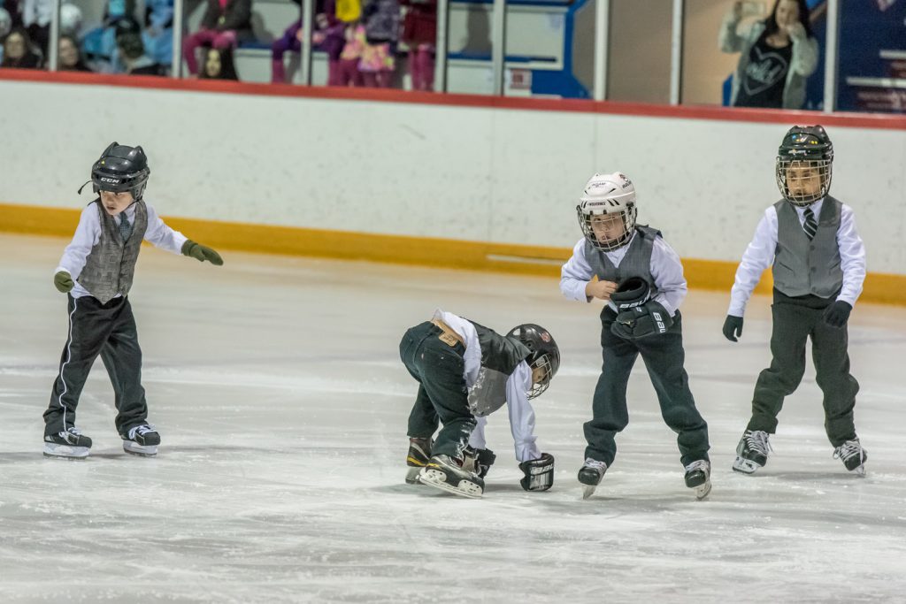 The Canskate Boys took one or two tumbles as they performed to I'm On Top of the World at the Sun Bowl Skating Club's Showcase 2015 last Thursday. (Richard McGuire photo)