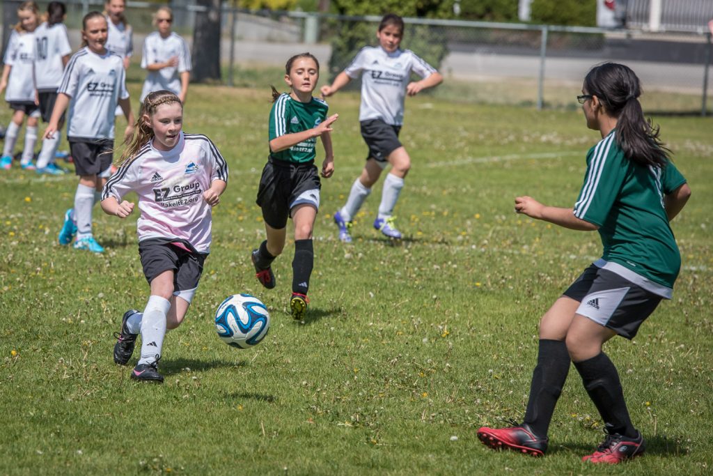 In their last home game of the season, and possibly the last at Osoyoos Secondary School, the OSS senior girls soccer team shut out Oliver 4-0. Well done girls! (Richard McGuire photo)