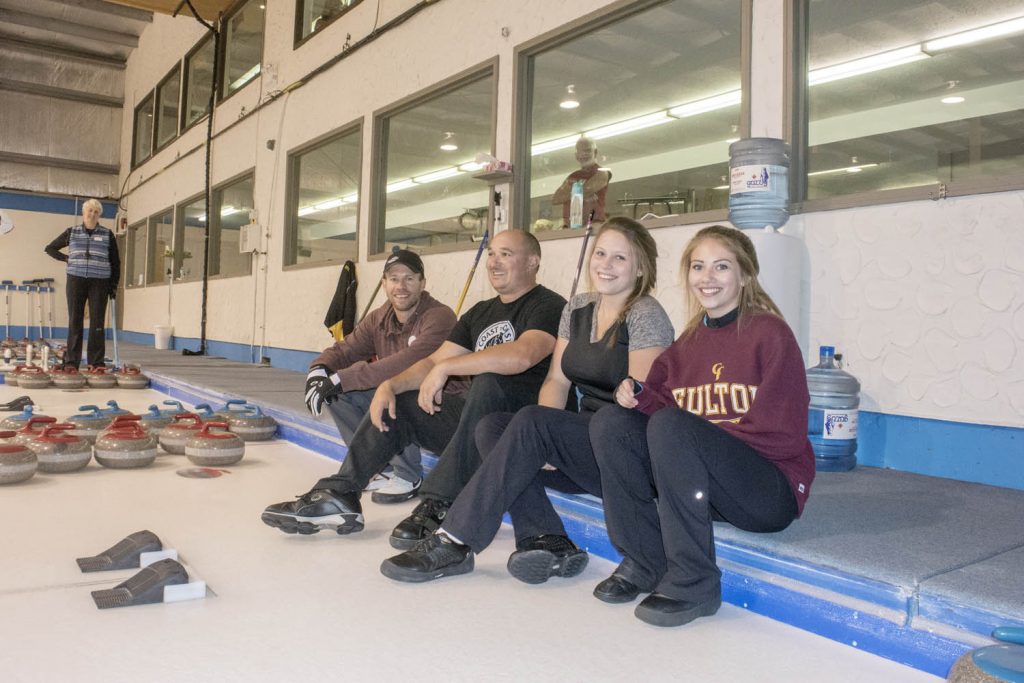 The A draw finalists at the 37th annual Osoyoos Mixed Summer Bonspiel were Jim Cotter, Quinn Meixner, Elijah Meixner and skip Jaelyn Cotter. (Dan Walton photo)