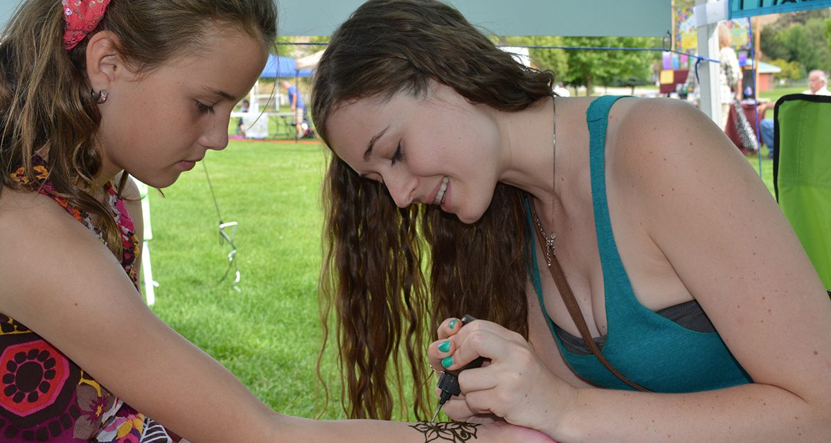 Henna tattoos at Oliver’s artisan market