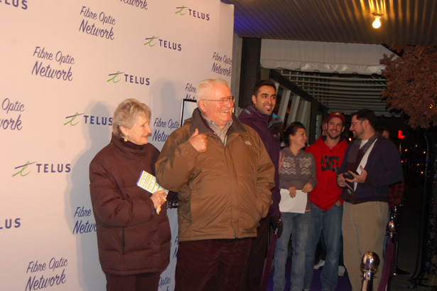 Families get purple carpet treatment at movie night