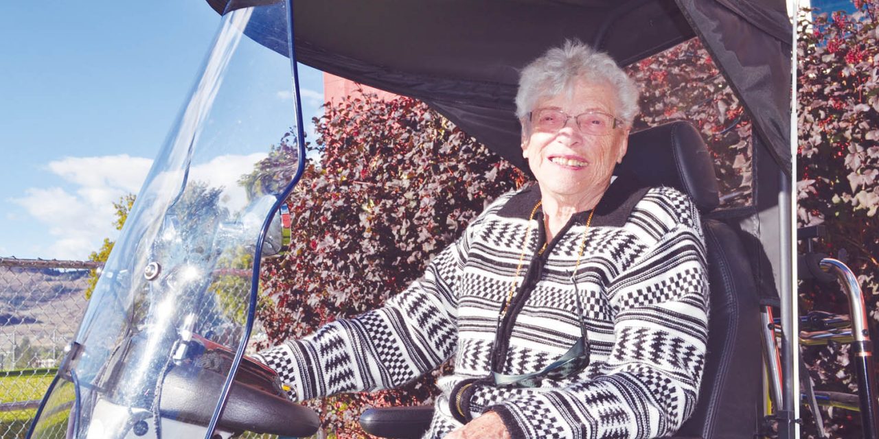Energetic Osoyoos senior, Iris Tweedy, 92, steals the show during this year’s Terry Fox Run