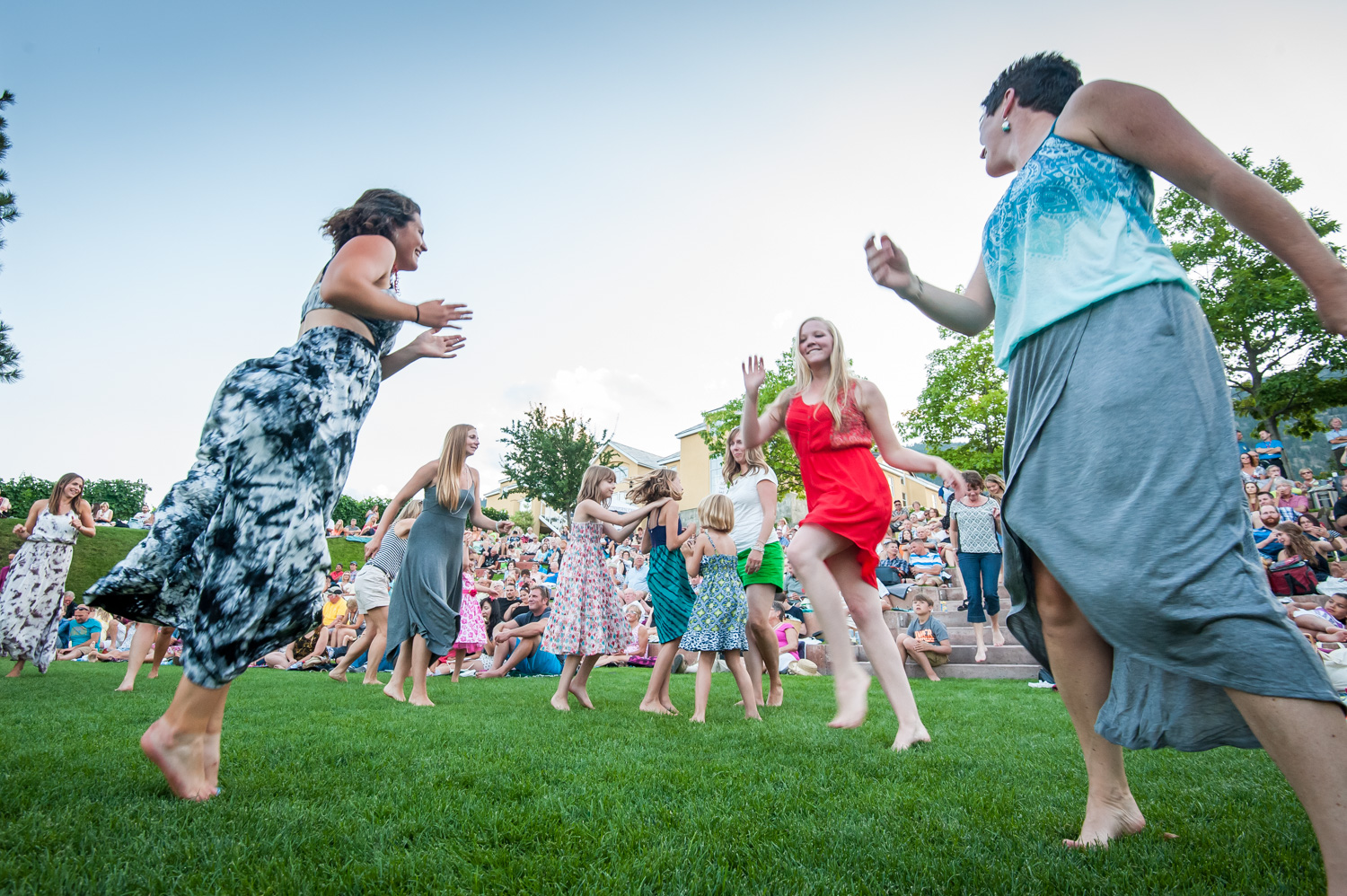 Members of the audience dance in front of the stage as Hey Ocean entertains a large audience in the outdoor amphitheatre at Tin Horn Creek Vineyards on Saturday evening. (Richard McGuire photo)