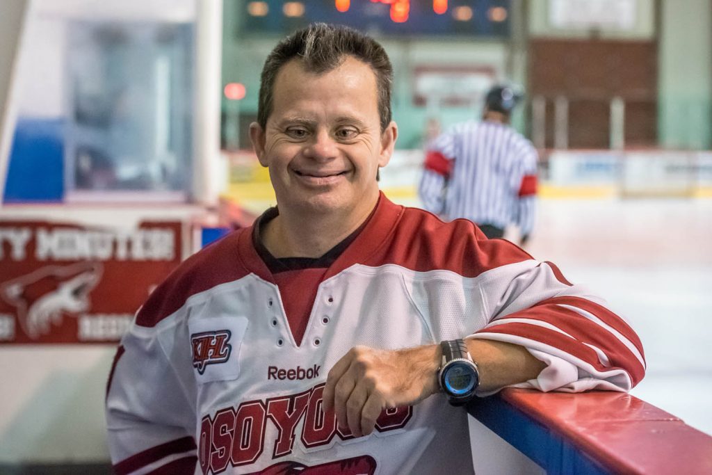 Tony "The Boss" Batista celebrated his 50th birthday on Oct. 22. Tony has been helping out the Osoyoos Coyotes since they came to Osoyoos and he loves to cheer on the team. He has also enjoyed a 27-year career at Osoyoos Home Hardware where he announced his retirement. And Tony has been an energetic dancer at the Osoyoos Street Dances. (Richard McGuire photo)