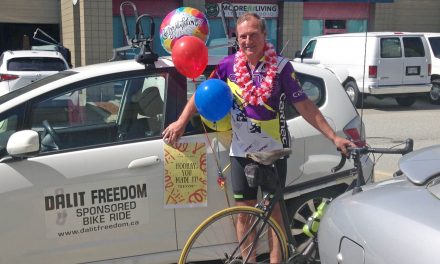 Osoyoos man bicycles to coast to raise money for India’s oppressed Dalits