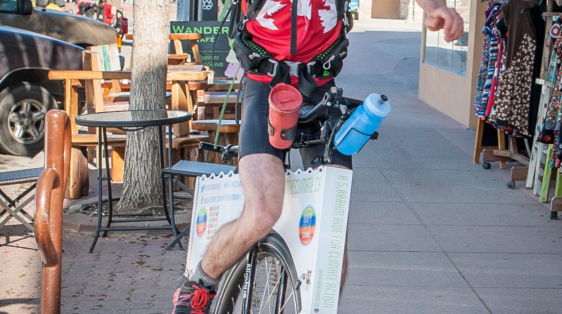 Environmentalist stops in Osoyoos on crossCanada unicycle journey