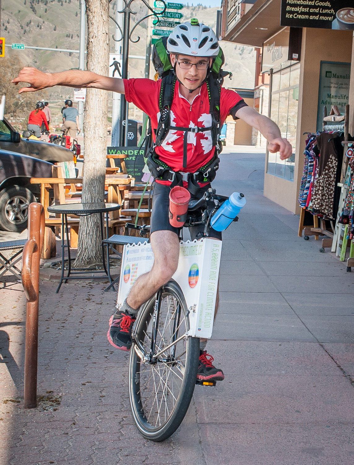 Environmentalist stops in Osoyoos on crossCanada unicycle journey