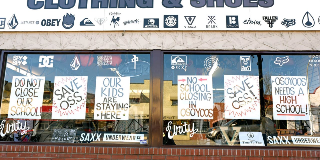Osoyoos Today: Rally against school closures is today at OSS at 11:15