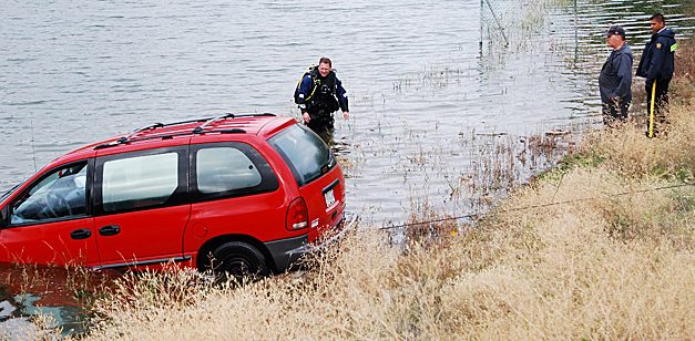 STOLEN VAN FOUND AT BOTTOM OF PEANUT LAKE