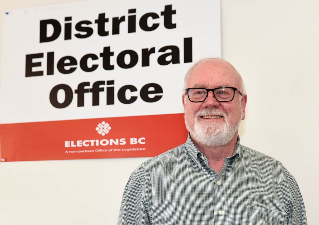 Peter Beckett, district electoral officer for Boundary-Similkameen, says more and more people are choosing to vote in advance of Election Day. To make that easier, there are now six advanced polling dates this time, including Saturday and Sunday this weekend. To avoid the crowds, past trends suggest the middle polling days are less busy. (Richard McGuire photo)