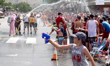 VIDEO: Kids take on firefighters in epic Cherry Fiesta water fight