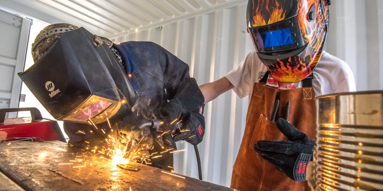 Osoyoos Elementary students try hand at welding and metal work