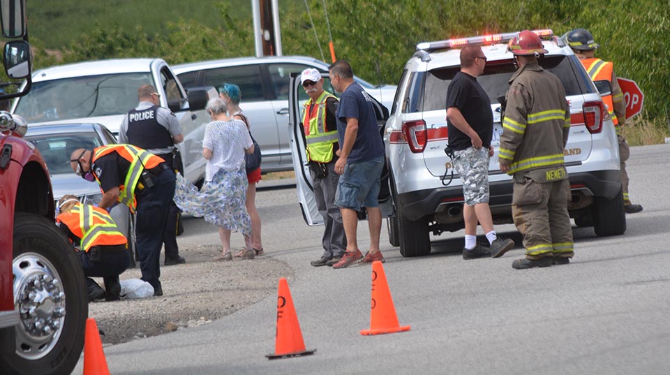 Pedestrian struck south of Oliver
