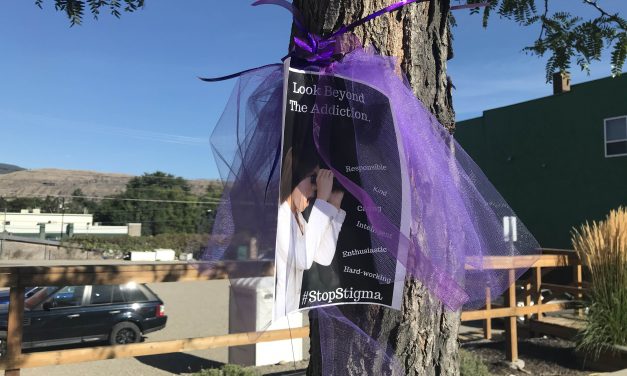 Local mothers paint Oliver purple ahead of International Overdose Awareness Day