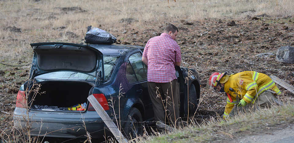 Driver injured in rollover