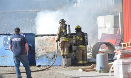 Dumpster fire extinguished, cause unknown