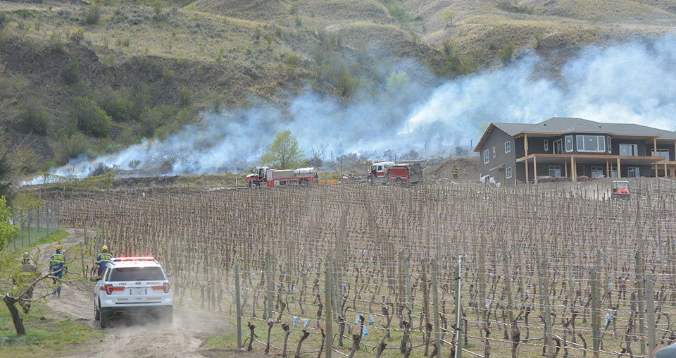 Spark from mower suspected cause of fire