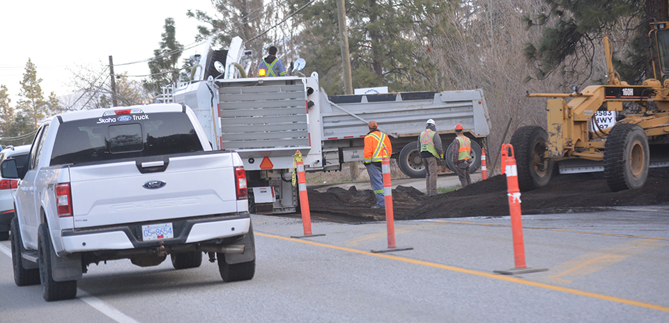 Siphon rerouting begins on Highway 97