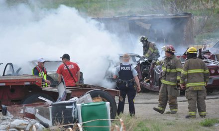 Suspicious fire engulfs vehicles on training grounds