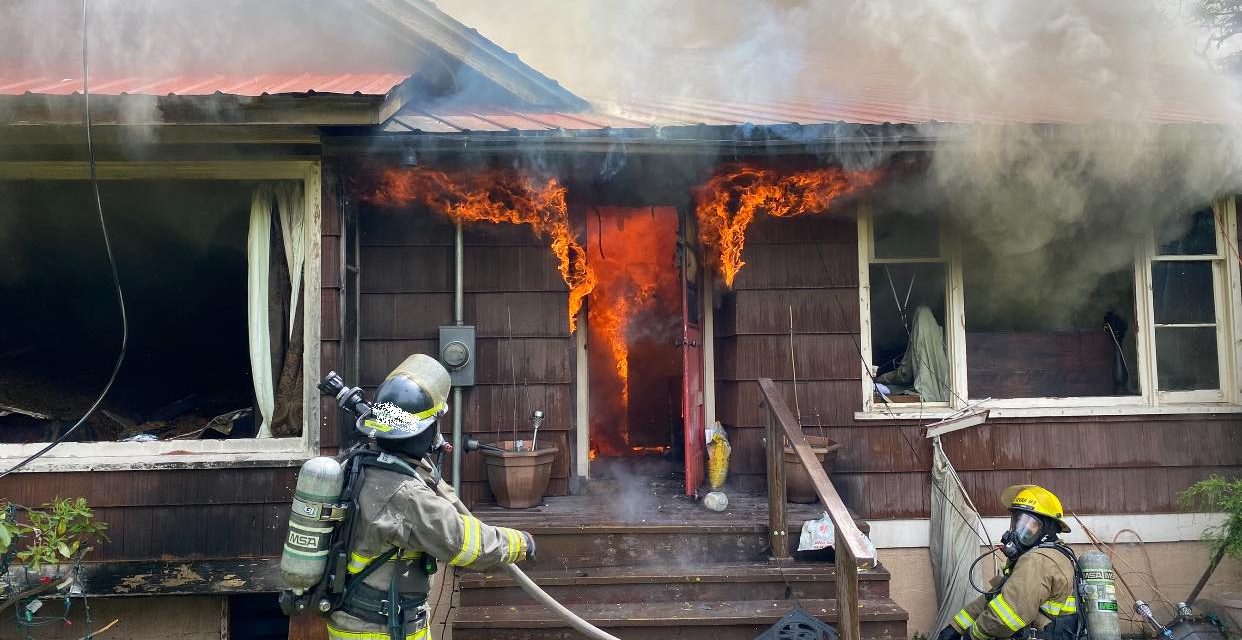 Updated: Occupants displaced in stubborn house fire