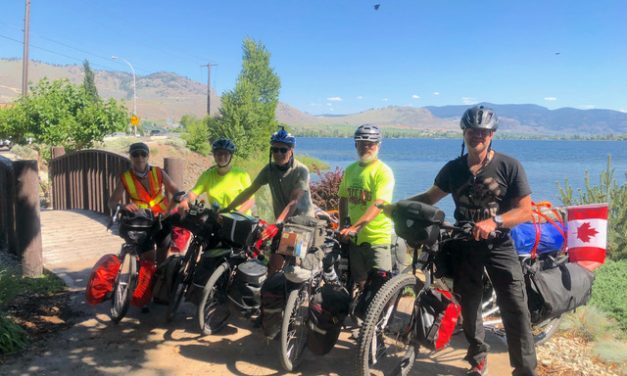 Coast-to-coast cyclists make pit stop in Osoyoos