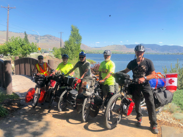 Coast-to-coast cyclists make pit stop in Osoyoos