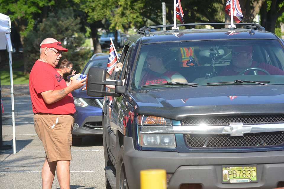 Oliver’s drive-thru breakfast big hit on Canada Day