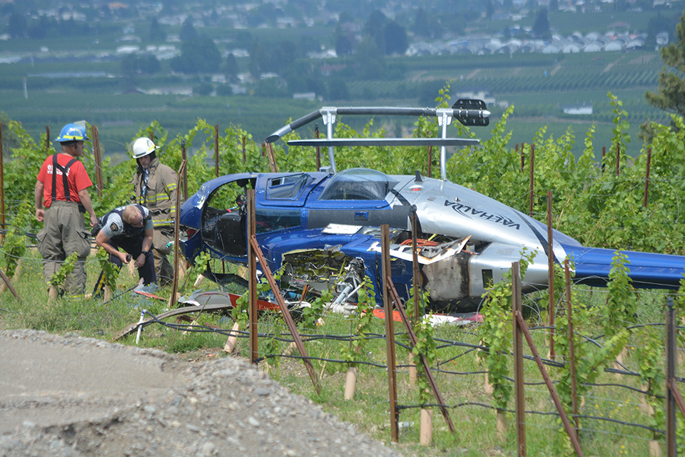 Three taken to hospital after helicopter crash