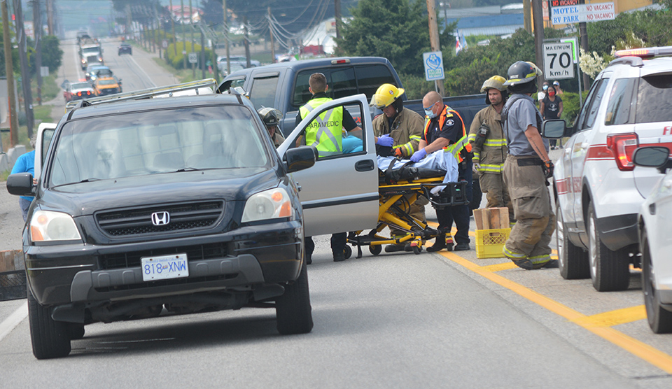 One injured in two-vehicle collision in Oliver