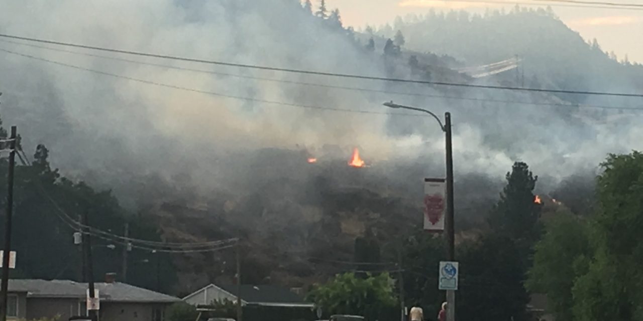 Grassfire sparked in Oliver human caused
