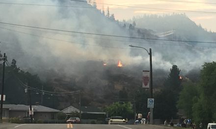 Grassfire sparked in Oliver human caused