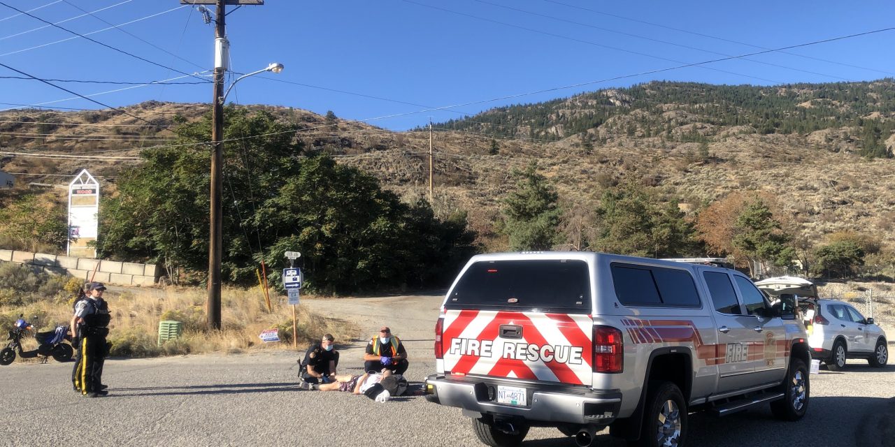 Man injured in collision with stop sign