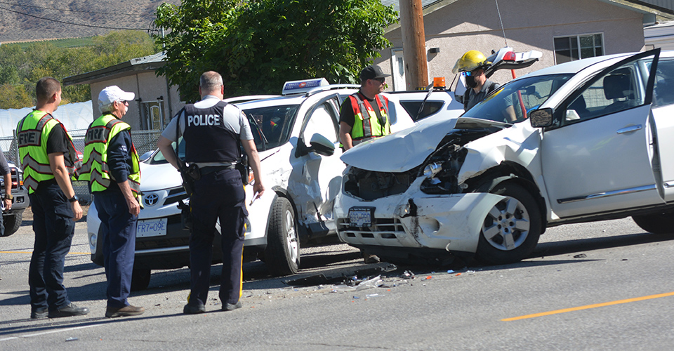 Injuries sustained in two-vehicle collision