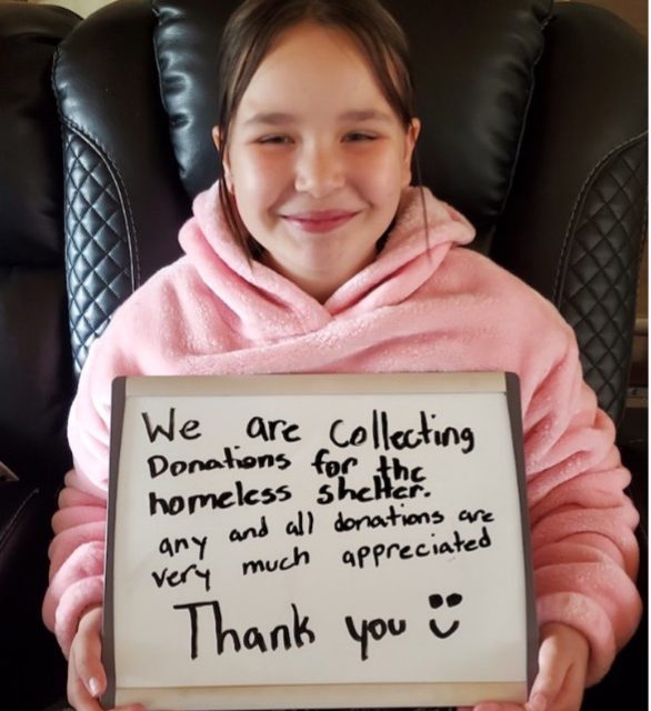 Oliver student gives comfort to homeless