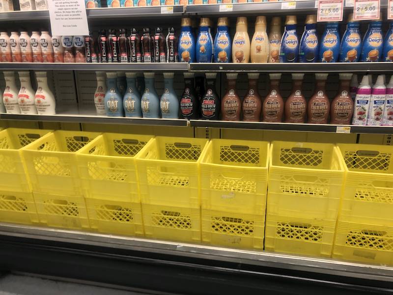 empty shelves grocery