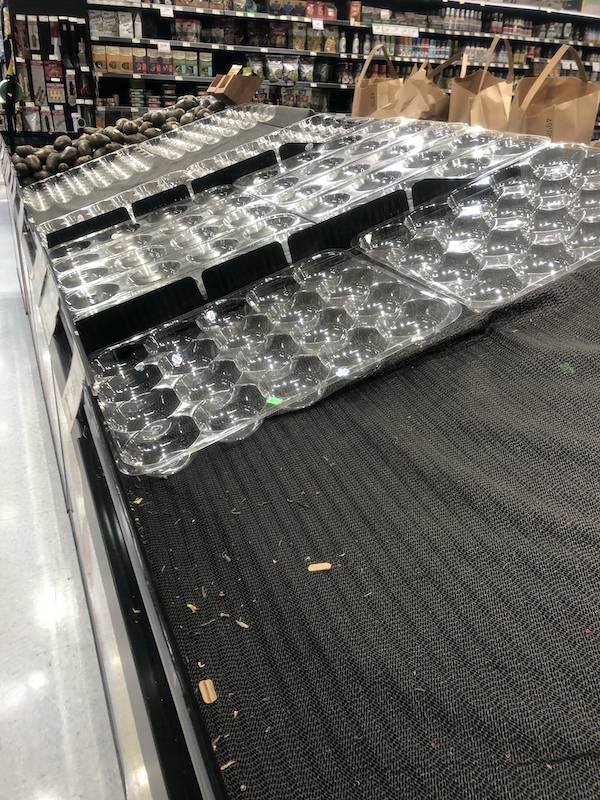empty shelves grocery