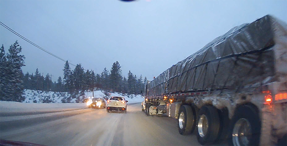 Motorist shocked by risk-taking trucker