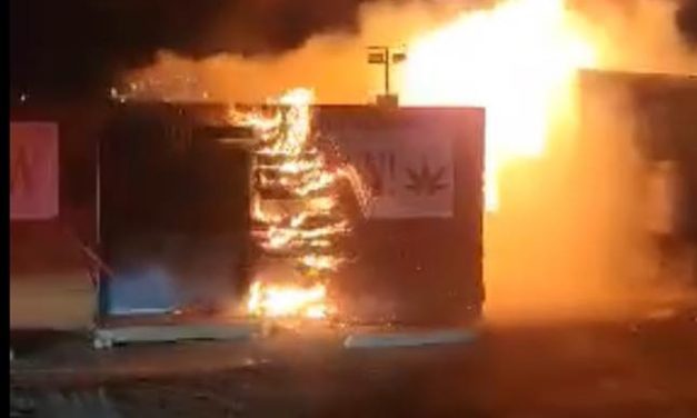 Cannabis shop damaged in suspicious fire